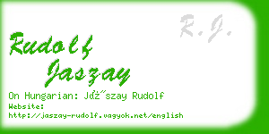 rudolf jaszay business card